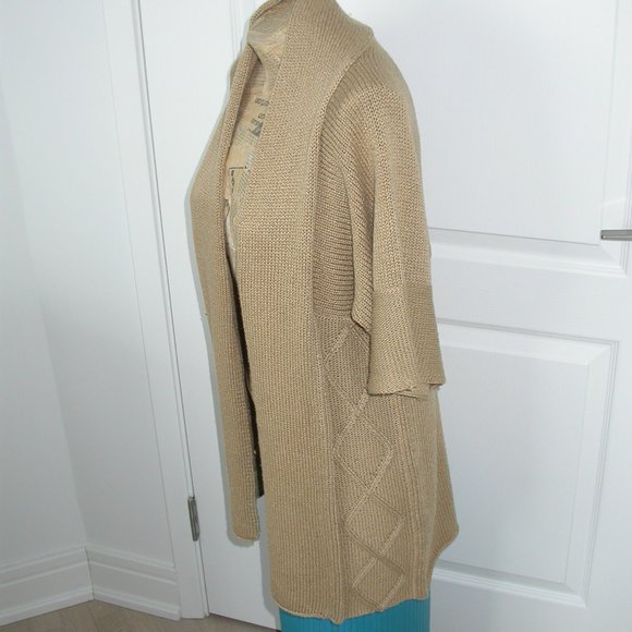 Short Sleeved Camel Colour Sweater - Picture 4 of 6